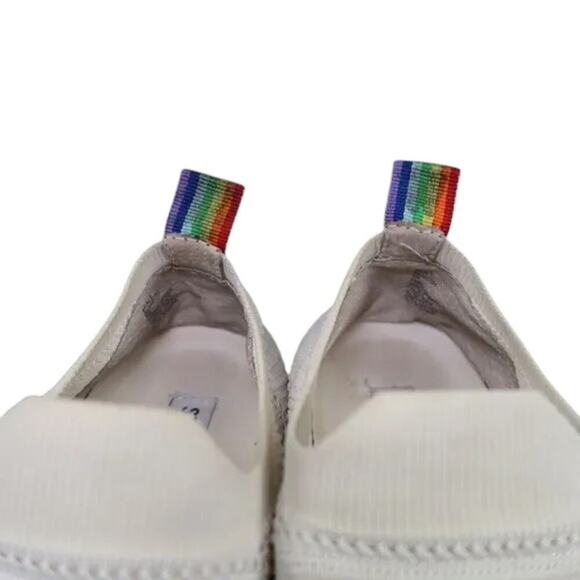 Steve Madden Shoes Womens 7 Sneakers Slip On Casual Fashion Knit White Platform - Picture 15 of 16